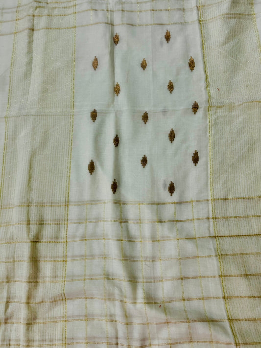 Beige Mul Cotton Sare