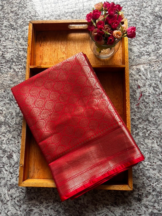 Red Brocade Sare