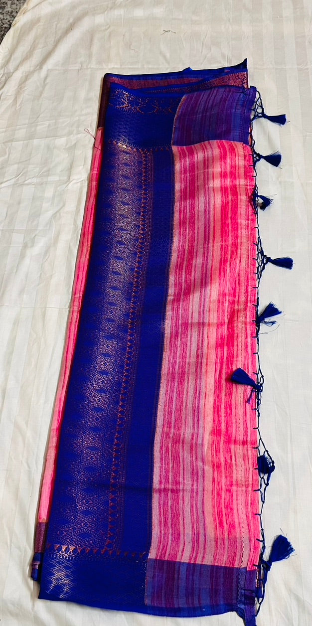 Pink Banarasi Sare