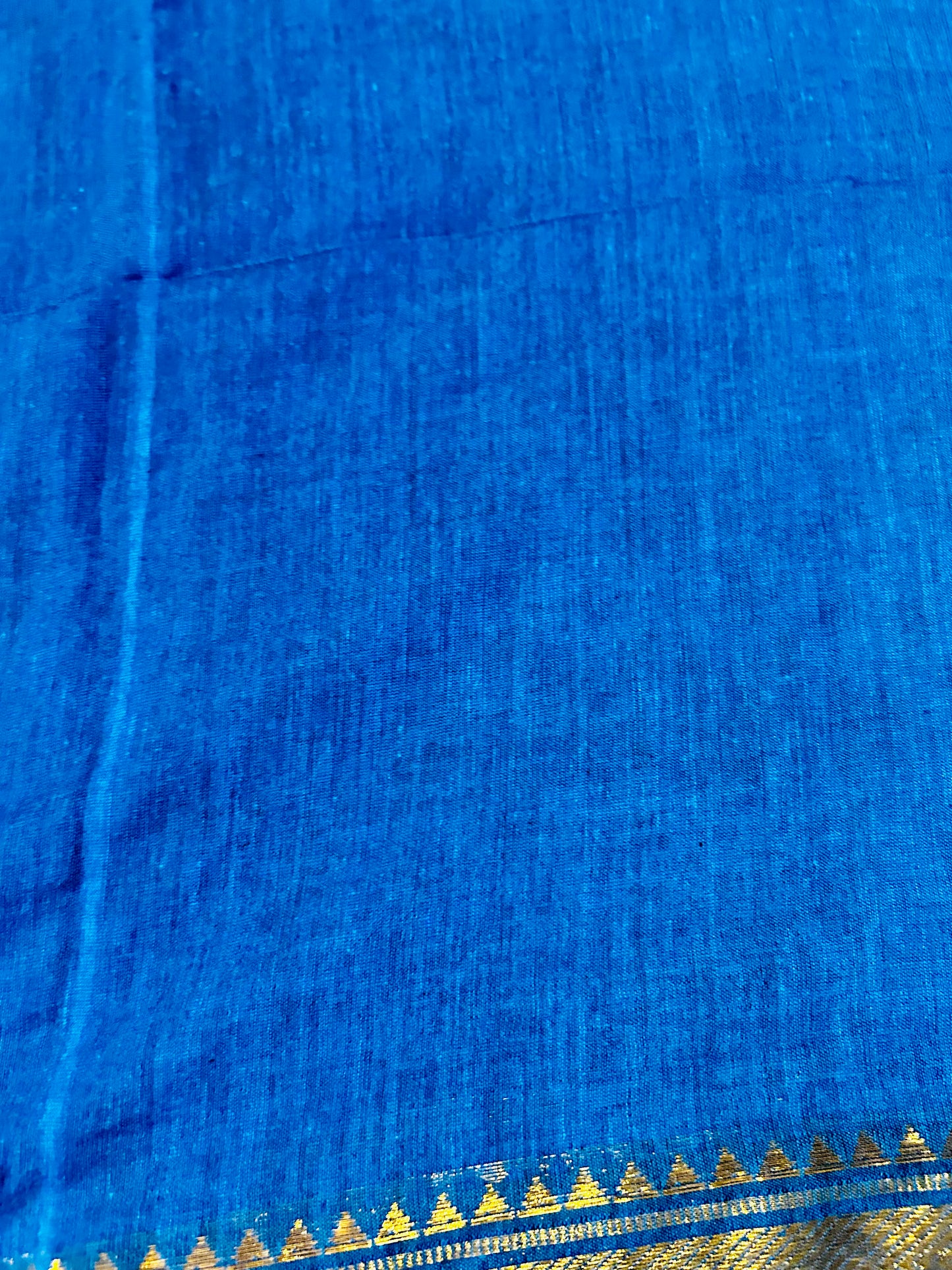 Blue Mul Cotton Mangalgiri Design Sare