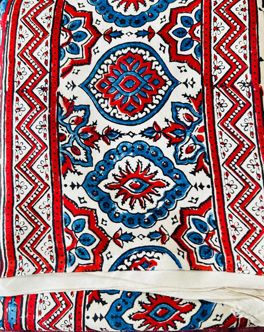 Beige ModalSilk Ajrak Print Sare