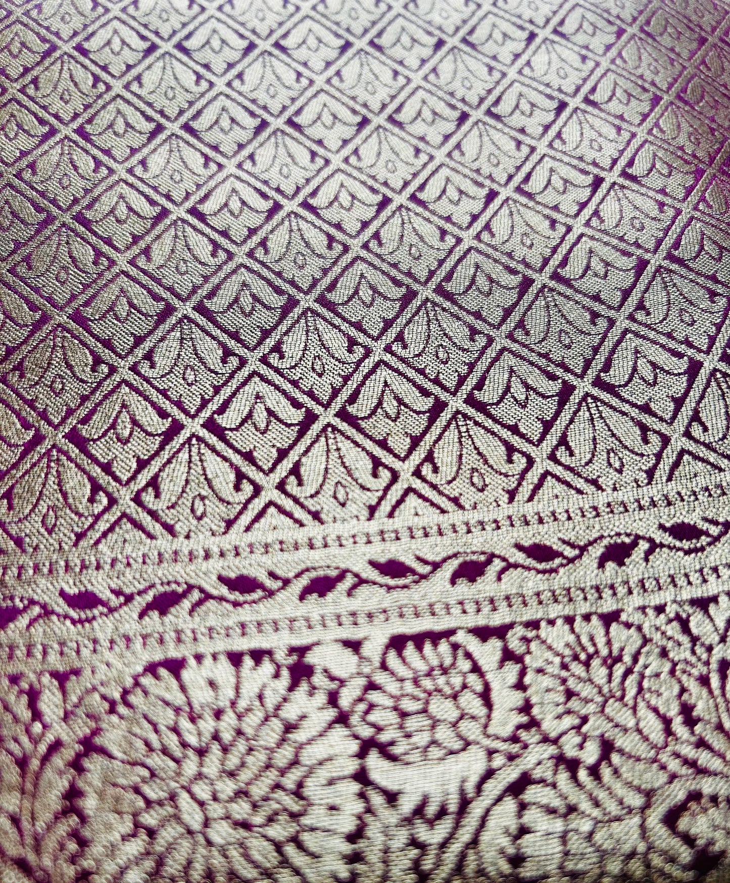 Dark Wine Monotone Gajji Silk Sare