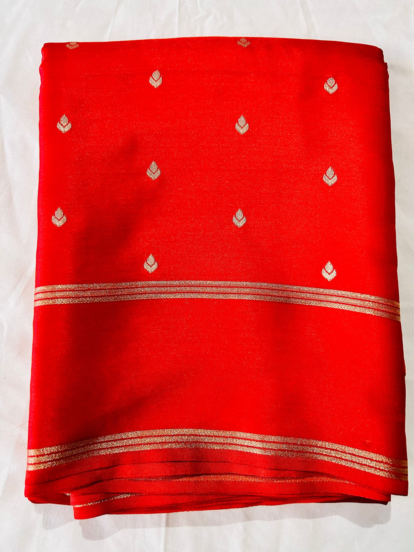 Magenta pink Gajji Silk Semi Silk Saree