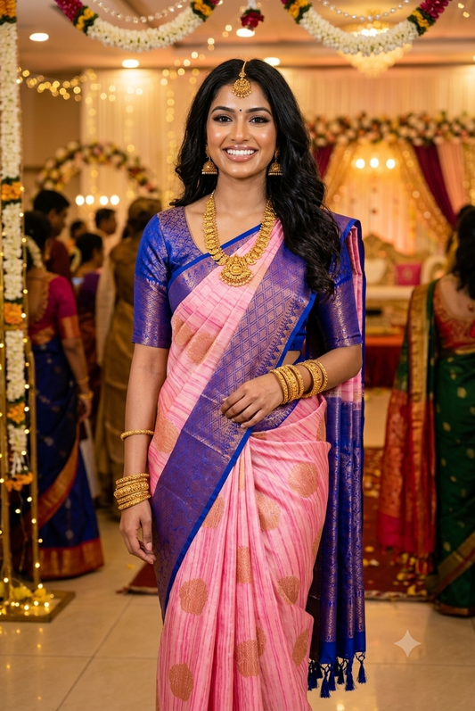 Pink Banarasi Sare