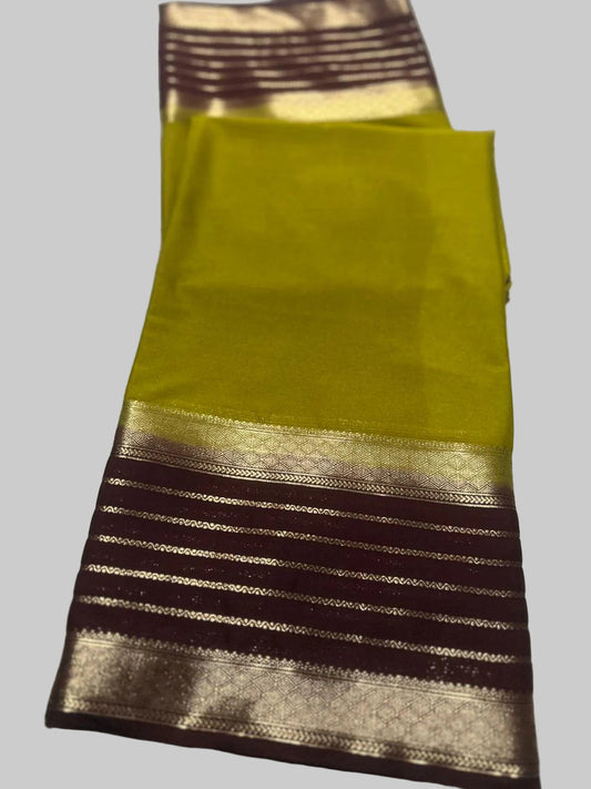 Meandi green with maroon border