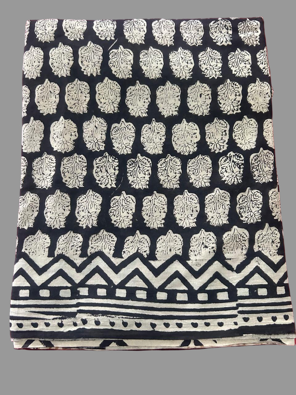 Black ad beige mul cotton  Handloom saree