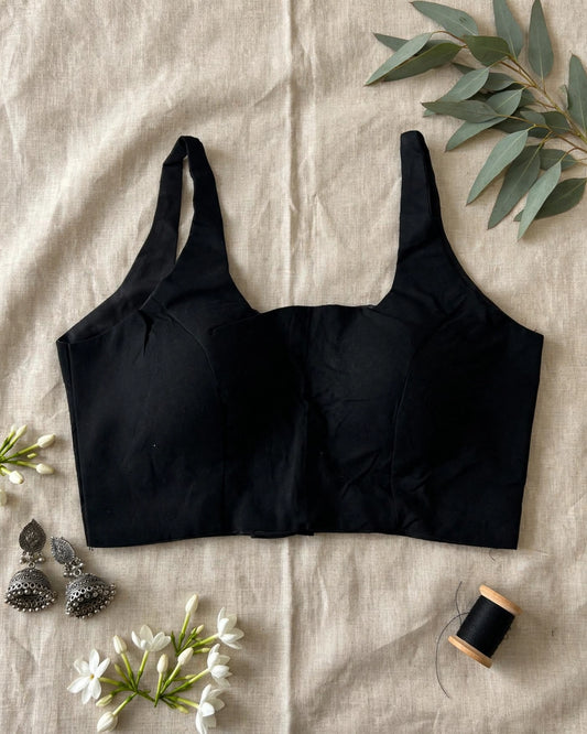 Cotton Plain Sleeveless Blouse